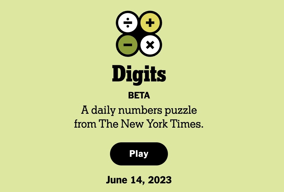 NYT Digits Puzzle – Incremental Programming and Recursion